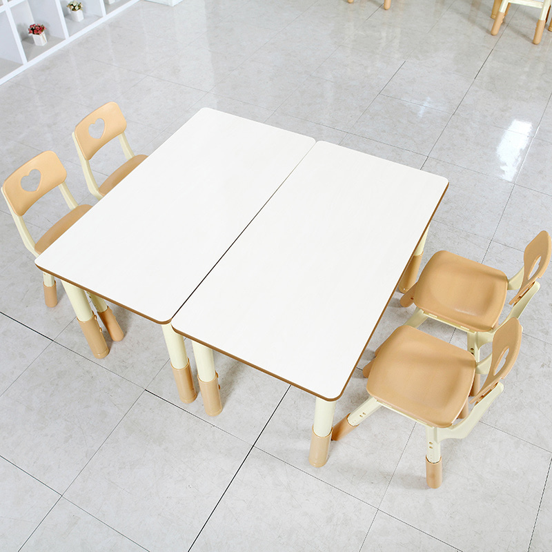 (한정판) 화이트에디션 스위티 4인용 높이조절 책상의자세트 (책상2+의자4)